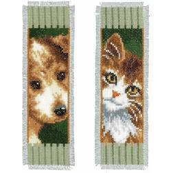 Vervaco Bookmarks CAT and Dog AIDA Set of 2