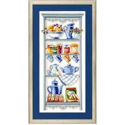 Vervaco Vervaco Kitchen Shelf Counted Cross Stitch Kit, Multi-Colour