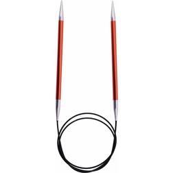 Knitpro Zing Rundstickor Aluminium 80cm 5,00mm 31.5in US8 Ruby