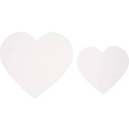 Vivi Gade Hjerter størrelse 6 8,5 cm 240 gram hvid karton assorteret 50 stk