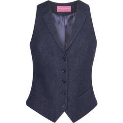 Brook Taverner Nashville Ladies Waistcoat - Navy Herringbone