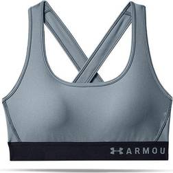 Under Armour Mid Crossback Sports Bra - Grey/Blue