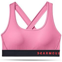 Under Armour Mid Crossback Sports Bra - Lipstick/Black