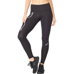 2XU Aero Vent Mid-Rise Compression Tights - Black/Silver Reflective