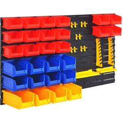 vidaXL Wall-Mountable Garage Tool Organiser Multicolour