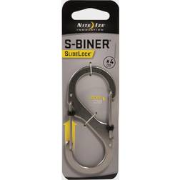 Nite Ize S-Biner Slidelock #4 (Stainless Steel) Silver, Silver