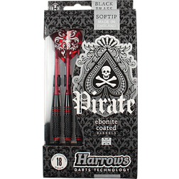 Harrows Pirate Black Brass Softtip Dartpilar 16 g