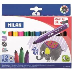 MiLAN Felt Tip Pens Maxi 12 colors (80020)