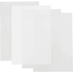 Creativ Company Shrink Plastic Sheets, 20x30 cm, thickness 0,3 mm, Gloss transparent, matt transparent, Matt white, 4 sheet/ 1 pack