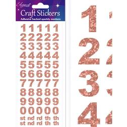 Eleganza Craft Stickers Bold Number Set Rose Gold No.87