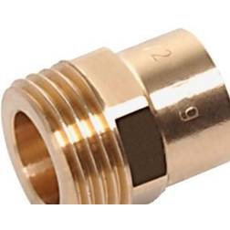 Sanha 15mmX1/2 halvunion t/lodn. rødgods