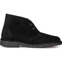 Clarks Desert Boot Black Suede Female