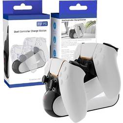 Tech of Sweden PS5 Horizontal Charging Stand - White/Black