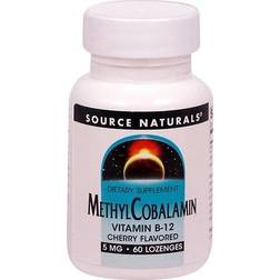 Source Naturals Methylcobalamin Vitamin B12 Cherry 5 mg 60 Lozenges 60 pcs