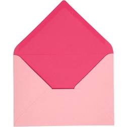 Kuvert, kuvert str. 11,5x16 cm, 100 g, rosa/pink, 10 stk. 1 pk