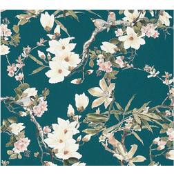 A.S. Creation Tapet A.S. blomgren petrol 36498-4