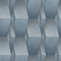 Erismann 3D Effect Geometric Wallpaper Blue 10046-08