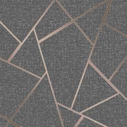 Fine Decor DÃ©cor FD42283 Quartz Fractal Wallpaper, Copper
