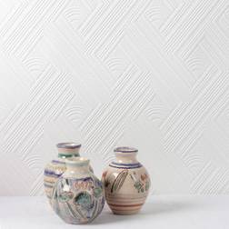 Superfresco Easy Superfresco White Diagonal fan Textured Wallpaper