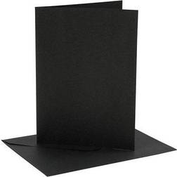 Creativ Company Kort och kuvert 12,7x17,8 cm Svart 4 set