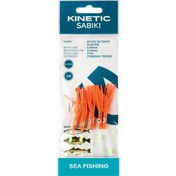 Kinetic Sabiki Micro Octopus Slim Rig-Red UV