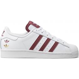 adidas Superstar M - Cloud White/Burgundy/Gold Foil