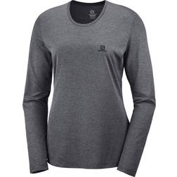 Salomon Agile Long Sleeve T-shirt Women - Ebony/Black/Heather