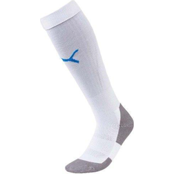 Puma Team Liga Socks Core Calzettoni da Calcio Uomo - White/Electric Blue Lemonade