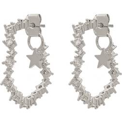 Lily and Rose Capella Hoops Earrings - Silver/Transparent