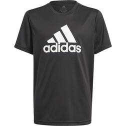 Adidas Kid's Designed to Move Big Logo T-shirt - Black/White