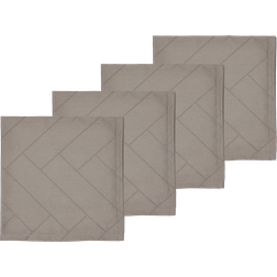 Södahl Tiles Damask 4-pack Stofserviet Brun, Beige, Grå (45x45cm)