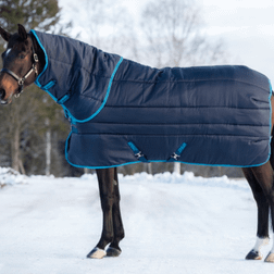 Horseware Amigo Manta de establo con cuello desmontable, 550 g, Navy/Electric Blue