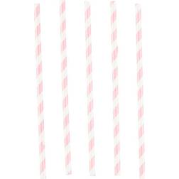 Amscan 9903035 12 Paper Drinking Straws Be a Mermaid White/Blue