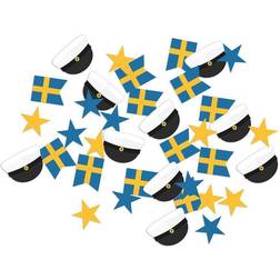 Amscan konfetti Sverige 15 gram papir blå/gul