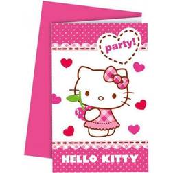 Hello Kitty Inbjudningskort 6-pack