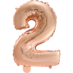 Globos Kobber folie ballon som tallet 2