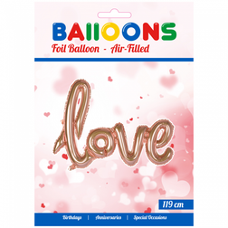 Folie ballon LOVE ROSEGOLD