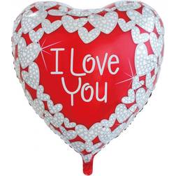 XL I Love You Hjerteballon, 90 cm