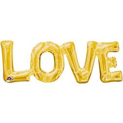 Amscan folieballon Love 63 x 22 cm guld