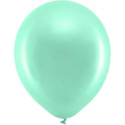 PartyDeco Rainbow Ballonger 30cm metallmint