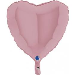 Ballongkungen Folieballon 46cm Hjerteballon Pastelrosa Pink