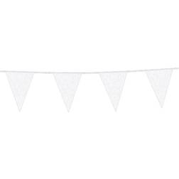 Globos flagline glitter 6 meter 20 x 16 cm hvid