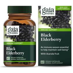 Gaia Herbs Black Elderberry 60 Vegan Capsules