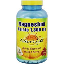 Nature's Life Magnesium Malate 1300 mg. 250 Tablets 250 Stk.