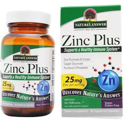 Nature's Answer Zinc Plus 25 mg 60 Vegetarian Capsules 60 stk