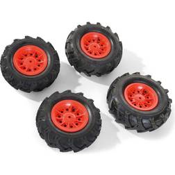 Rolly Toys Lot de roues Jantes rouge pour rollyFarmtrac Premium