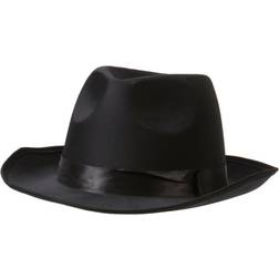 Gangsterhat Hat Til Maskerade Sort Halloween & Maskerade Black