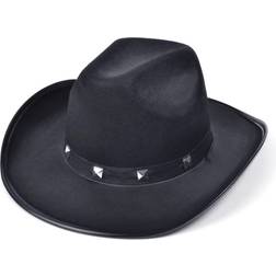 Bristol Novelty Unisex Adults Studded Cowboy Hat (One Size) (Black)