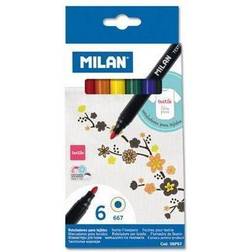 MiLAN Fabric felt-tip pens, 6 colors (157729)