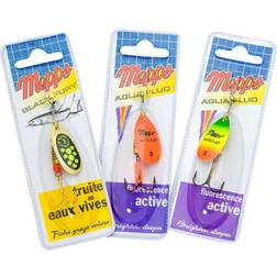 Mepps Aglia stl 3, Fluo Black Fury Mix 3-pa